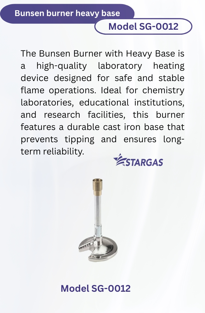 Bunsen burner heavy base