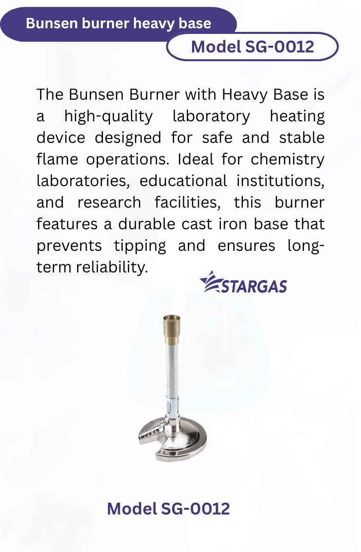 Bunsen burner heavy base