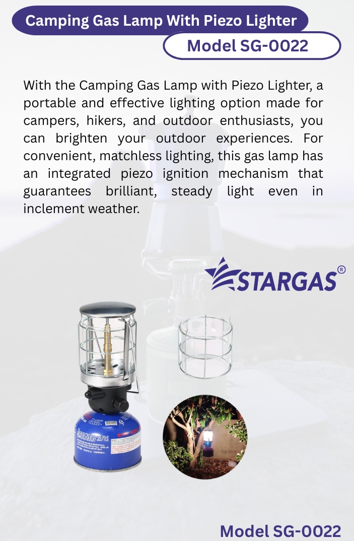 Camping Gas Lamp With Piezo Lighter